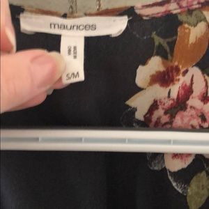 Maurices Other - Maurices kimono // size s/m // black w/flowers Maurices Other - Maurices kimono // size s/m // black w/flowers